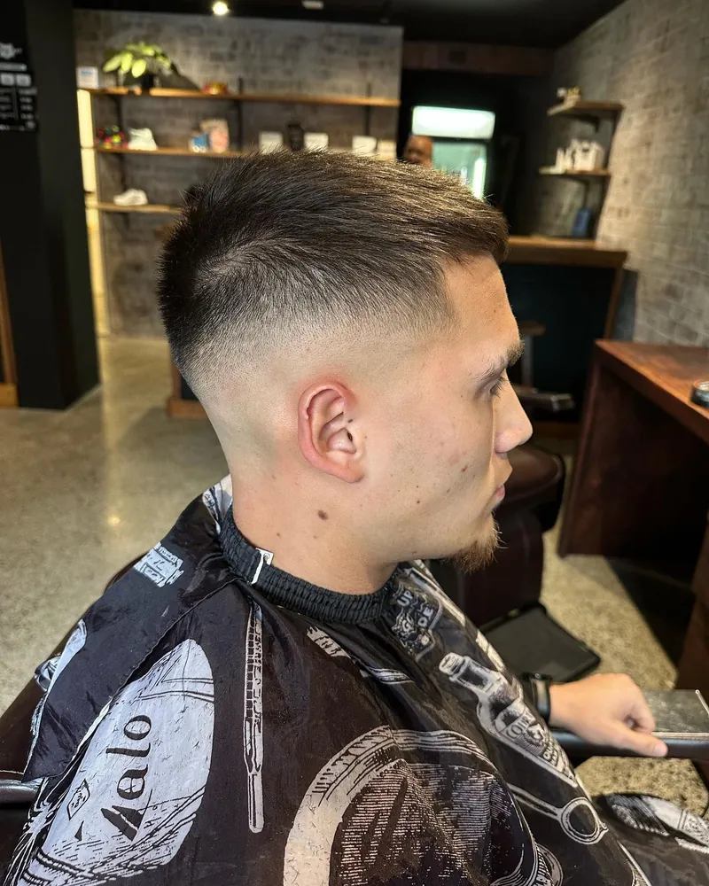 Quiff, mid skin fade